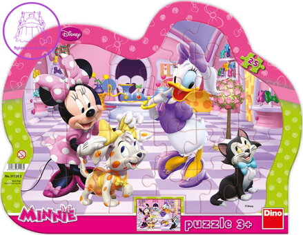 DINO Puzzle Minnie a mazlíčci 25 dílků