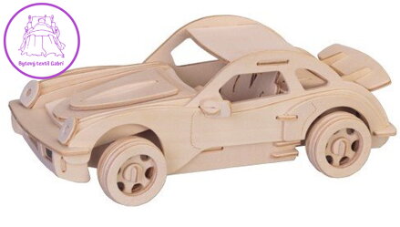 WOODEN TOY , WCK 3D puzzle Porsche 911 malé