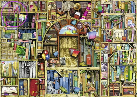 RAVENSBURGER Puzzle Bizarní knihovna 2, 1000 dílků