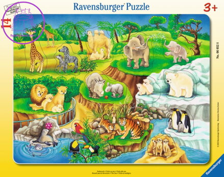 RAVENSBURGER Vkládačka Návštěva v ZOO 14 dílků