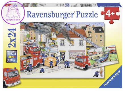 RAVENSBURGER Puzzle S hasičským sborem 2x24 dílků