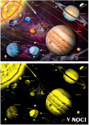 EDUCA Svítící puzzle Sluneční soustava 1000 dílků