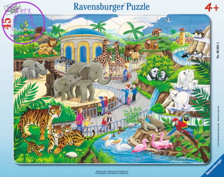 RAVENSBURGER Puzzle Návštěva v ZOO 45 dílků