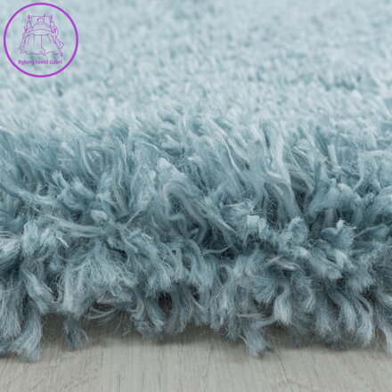 Kusový koberec Fluffy Shaggy 3500 blue kruh