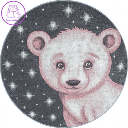 Dětský kusový koberec Bambi 810 pink kruh