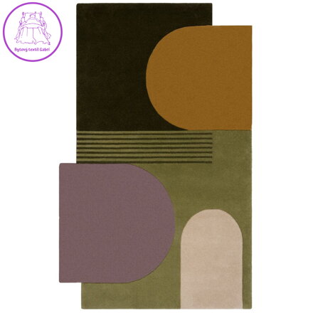 Kusový koberec Abstract Lozenge Green/Multi