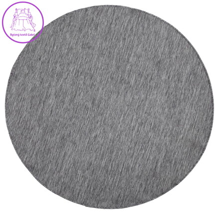 Kusový koberec Twin-Wendeteppiche 103097 grey cream kruh – na ven i na doma