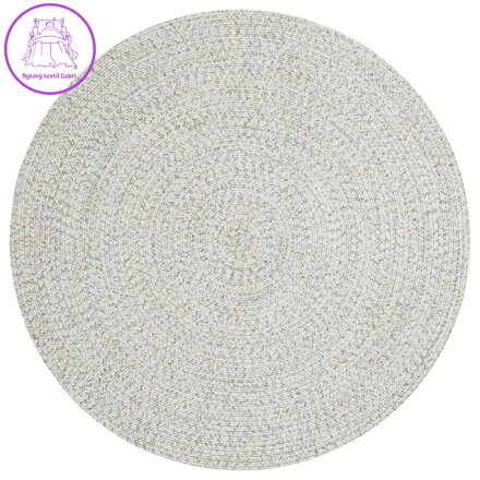 Kusový koberec Braided 105553 Light Melange kruh – na ven i na doma