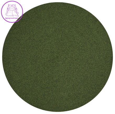 Kusový koberec Braided 105554 Green kruh – na ven i na doma