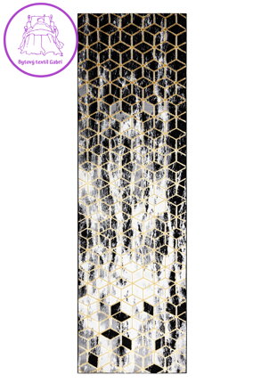 Běhoun Gloss 409A 82 3D cubes black/gold/grey