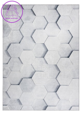 Kusový koberec ANDRE Hexagon 3D 1180
