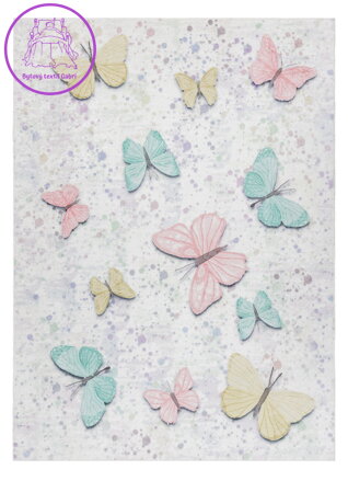Dětský kusový koberec Bambino 1610 Butterflies cream