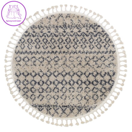 Kusový koberec Berber Agadir G0522 cream and grey kruh