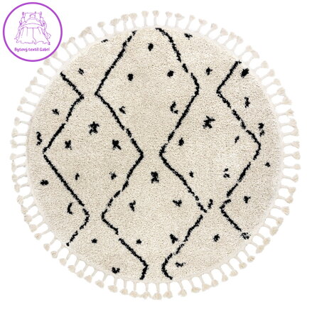Kusový koberec Berber Tetuan B751 cream kruh