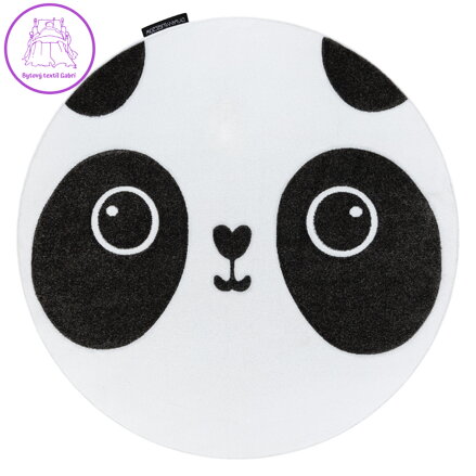 Dětský kusový koberec Petit Panda white kruh