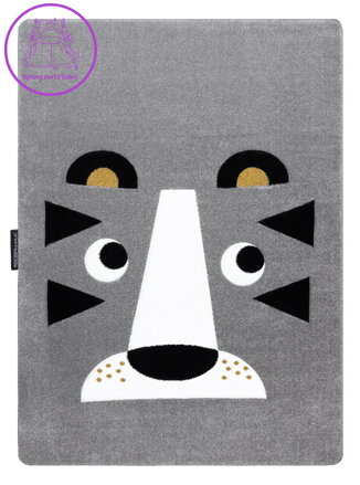 Dětský kusový koberec Petit Lion grey