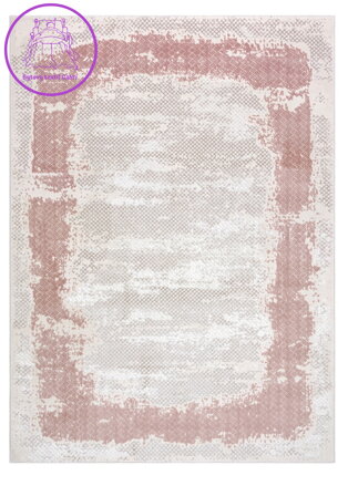Kusový koberec Core A004 Frame beige/pink