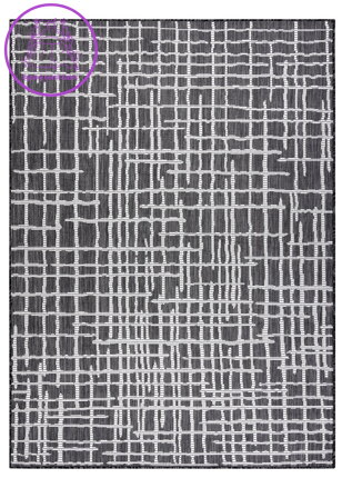 Kusový koberec Sion Sisal Trellis 22144 black/ecru – na ven i na doma