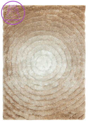 Kusový koberec Flim 008-B1 Circles beige