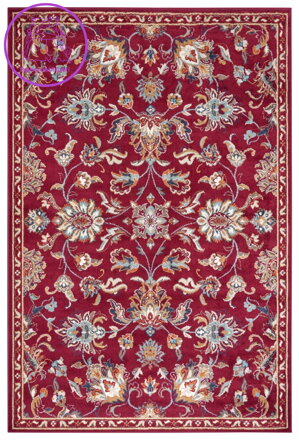 Kusový koberec Luxor 105633 Caracci Red Multicolor