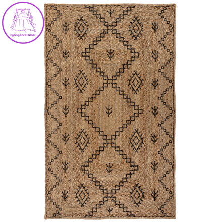 Kusový koberec Printed Jute Rowen Natural/Black