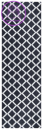 Protiskluzový běhoun Home Black White 103156