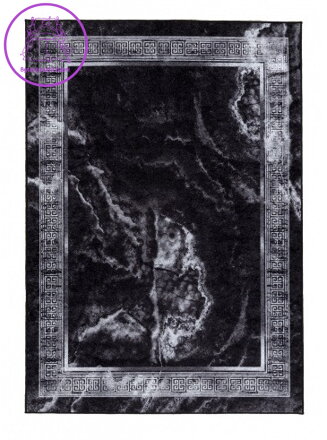 Kusový koberec Miro 51278.810 Marble black / white