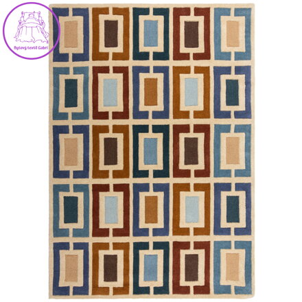Ručně všívaný kusový koberec Illusion Retro Blocks Blue/Multi