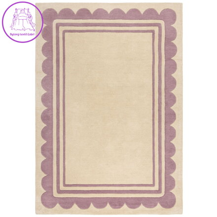 Ručně všívaný kusový koberec Lois Scallop Purple