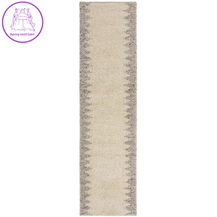 Ručně tkaný běhoun Minerals Border Natural