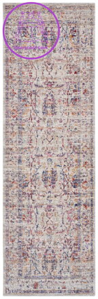 Běhoun Cairo 105591 Luxor Cream Multicolored – na ven i na doma