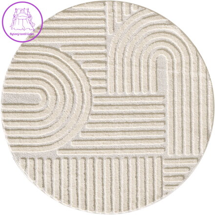 Kusový koberec Art 1121 Cream kruh