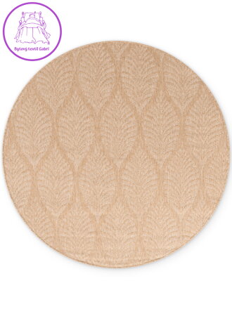 Kusový koberec Duet Liora Beige/White kruh - na ven i na doma