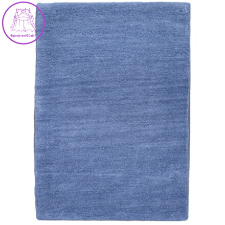 Ručně všívaný kusový koberec Asra wool modrá