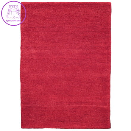 Ručně všívaný kusový koberec Asra wool červená