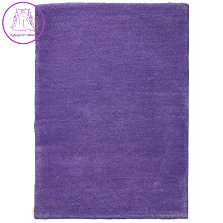 Ručně všívaný kusový koberec Asra wool fialová