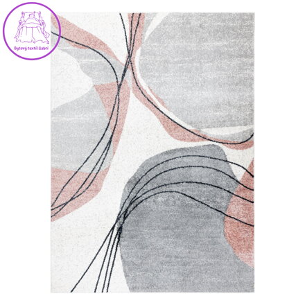 Kusový koberec Fusion 5868 white/dark pink