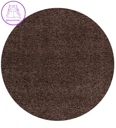Kusový koberec Life Shaggy 1500 brown kruh