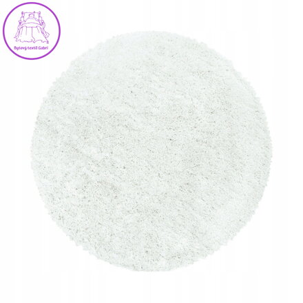 Kusový koberec Fluffy Shaggy 3500 white kruh