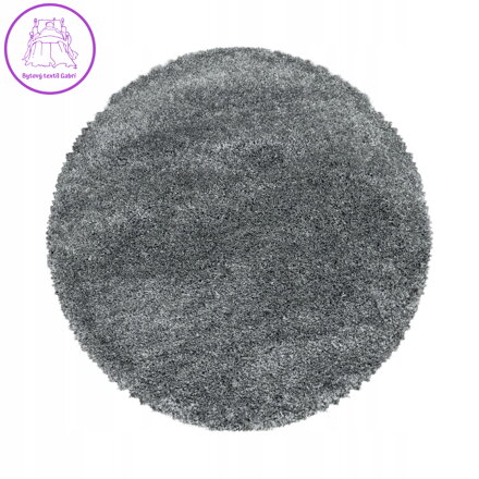 Kusový koberec Fluffy Shaggy 3500 light grey kruh