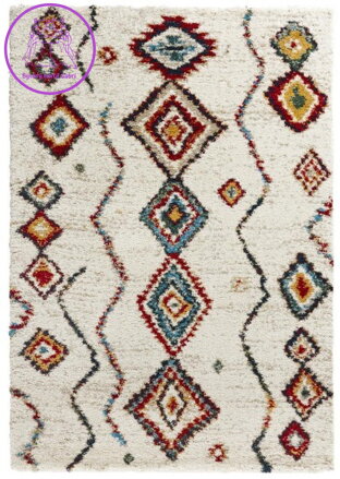 Kusový koberec Nomadic 102693 Geometric Creme