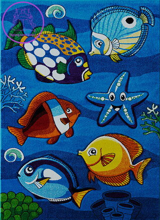 Dětský kusový koberec Smart Kids 22308 Blue