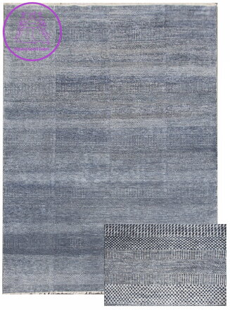 Ručně vázaný kusový koberec Diamond DC-MCN Medium blue/silver