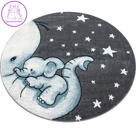 Dětský kusový koberec Kids 560 blue kruh