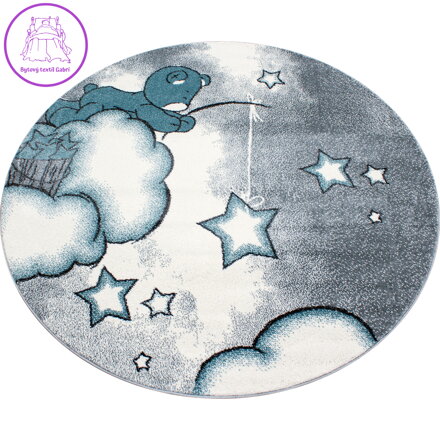 Dětský kusový koberec Kids 580 blue kruh