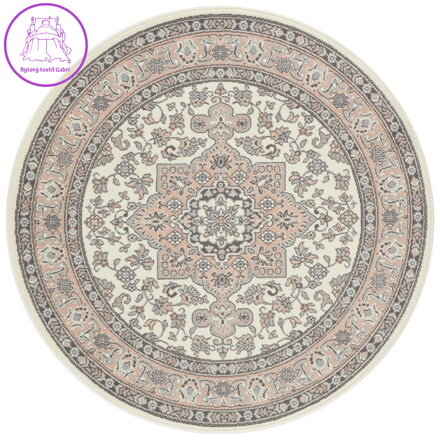 Kruhový koberec Mirkan 104443 Cream/Rose
