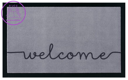 Protiskluzová rohožka Welcome 104511 Grey/Black - na ven i na doma