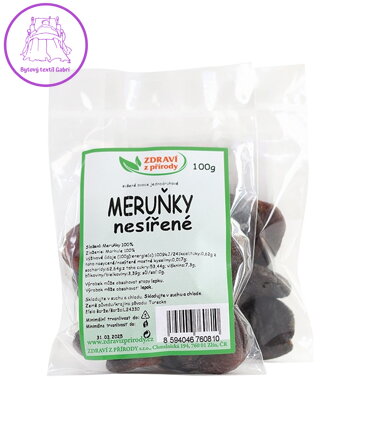 Meruňky nesířené 100g ZP 2291