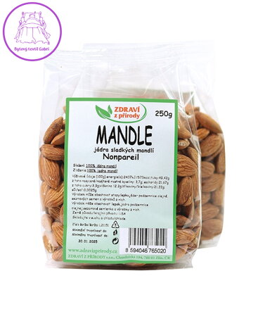 Mandle natural Nonpareil  250g ZP   56