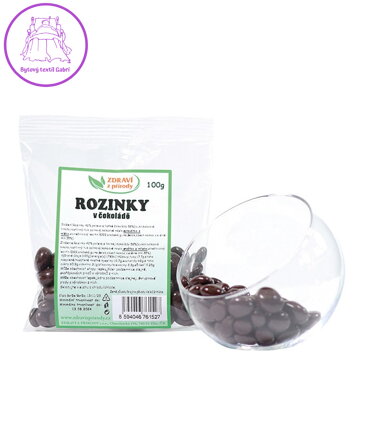 Rozinky v hořké čokoládě 100g ZP 3104